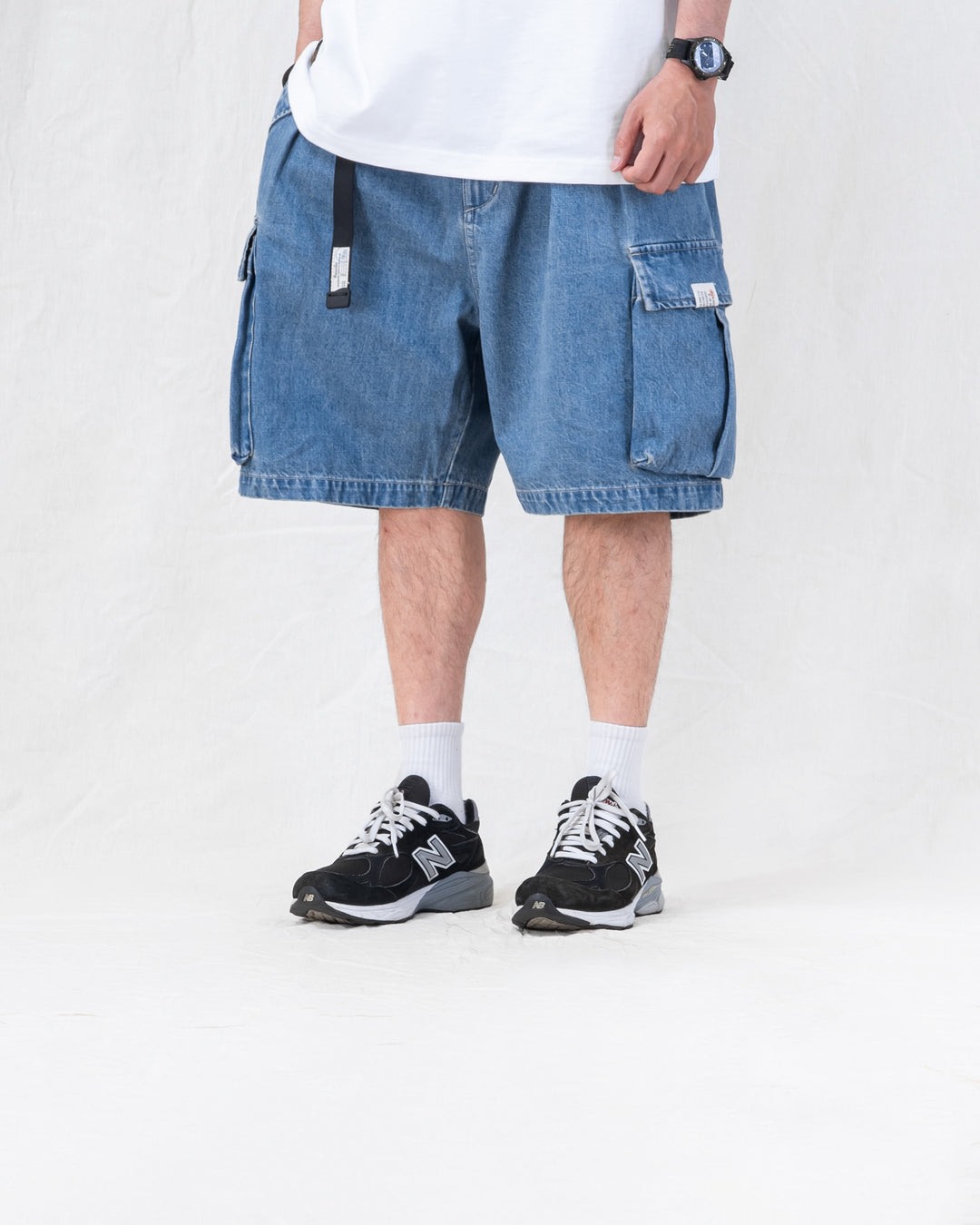 Double Pleat Cargo Shorts