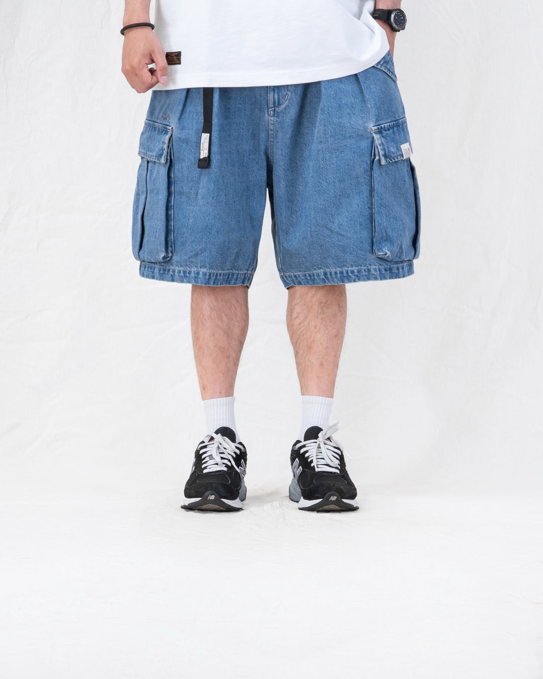 Double Pleat Cargo Shorts