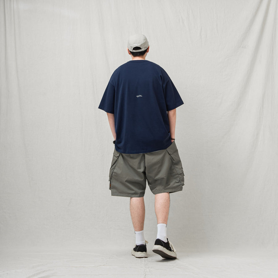 MULTI-POCKET WASHED CARGO SHORTS