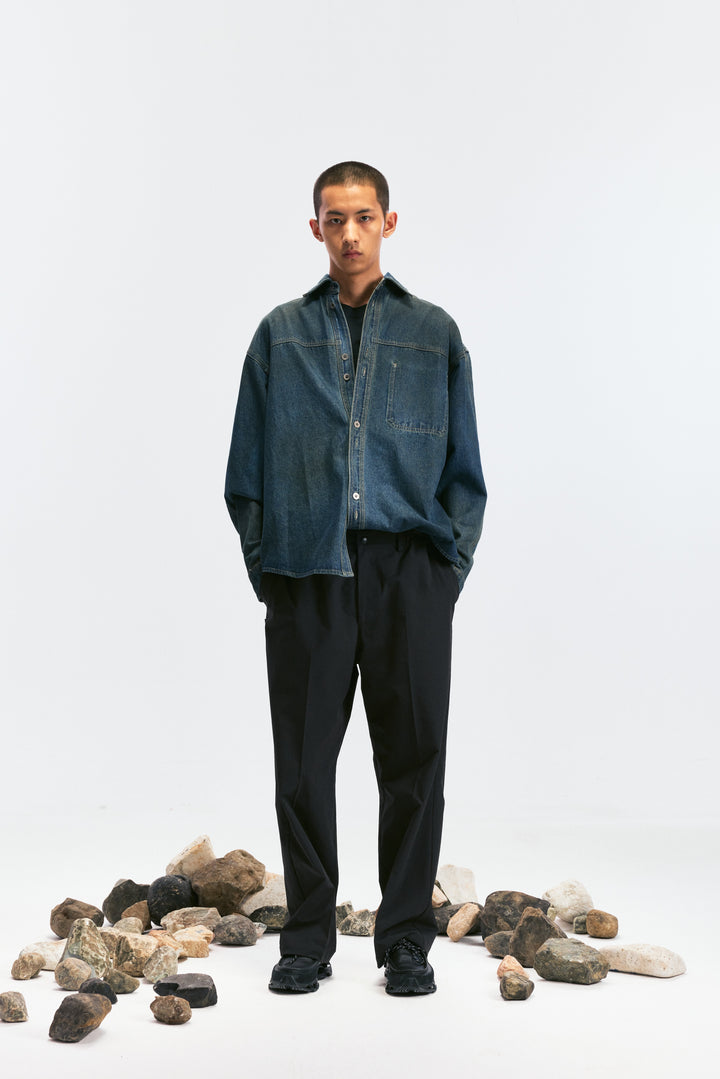 Heavy Wash Denim Shirt