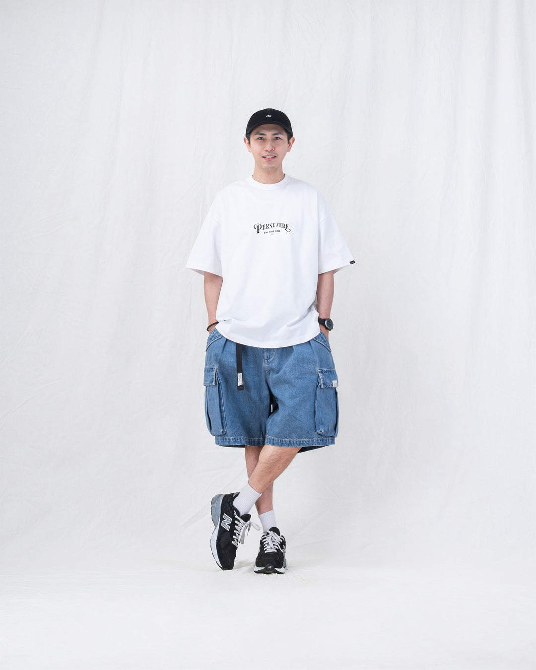 Double Pleat Cargo Shorts