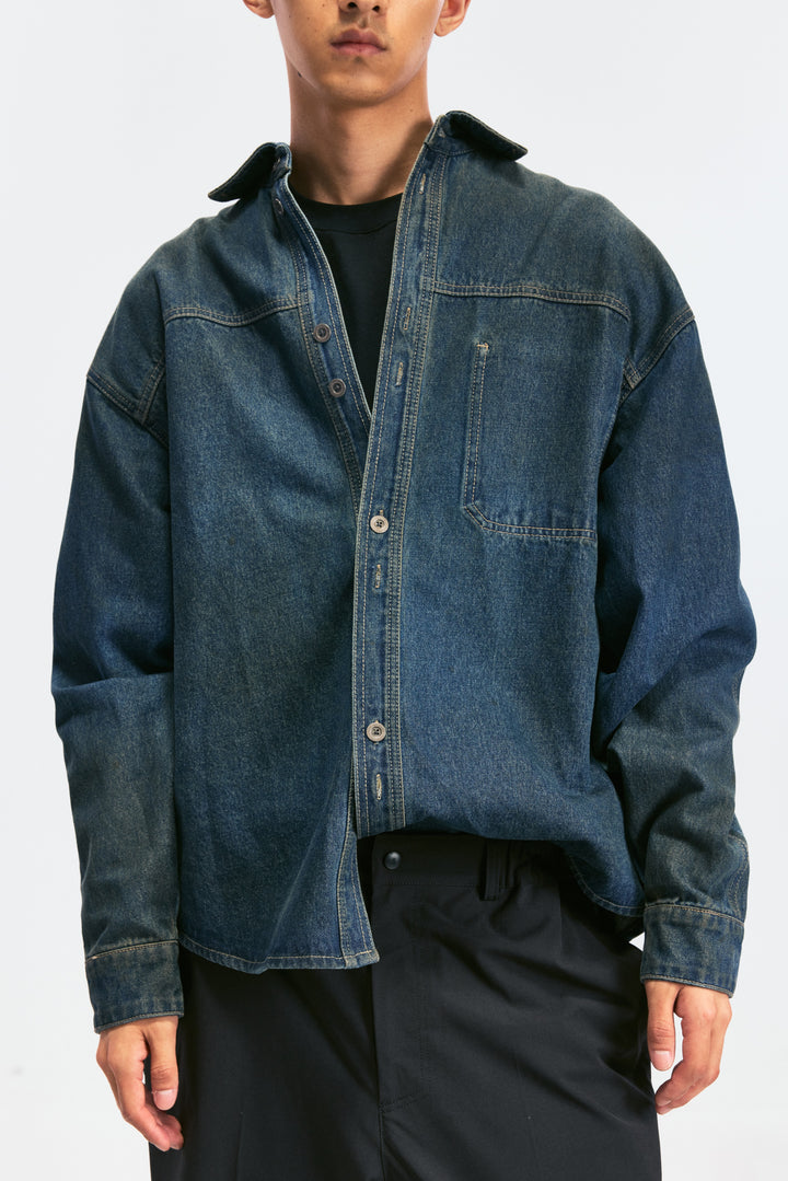 Heavy Wash Denim Shirt