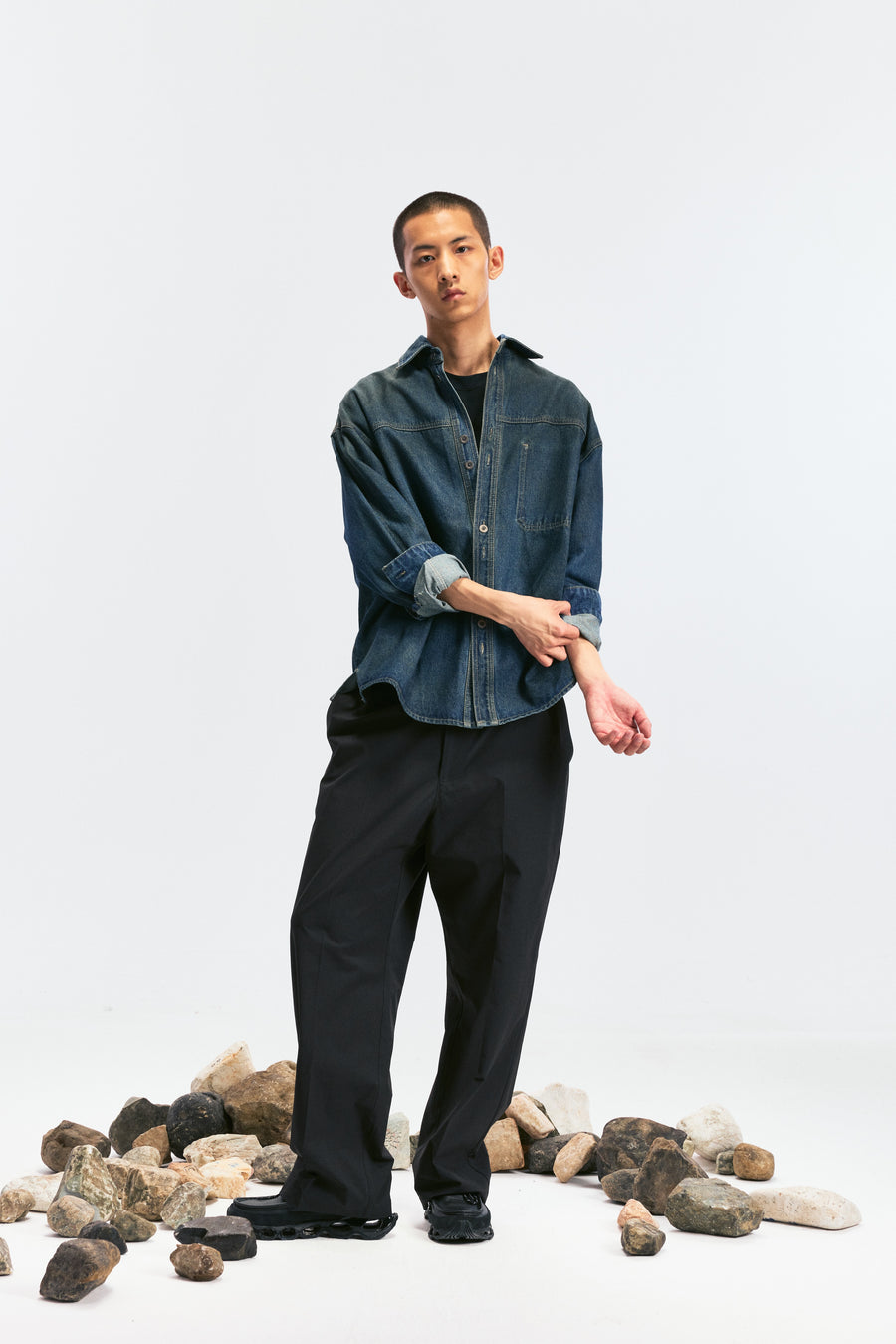 Heavy Wash Denim Shirt