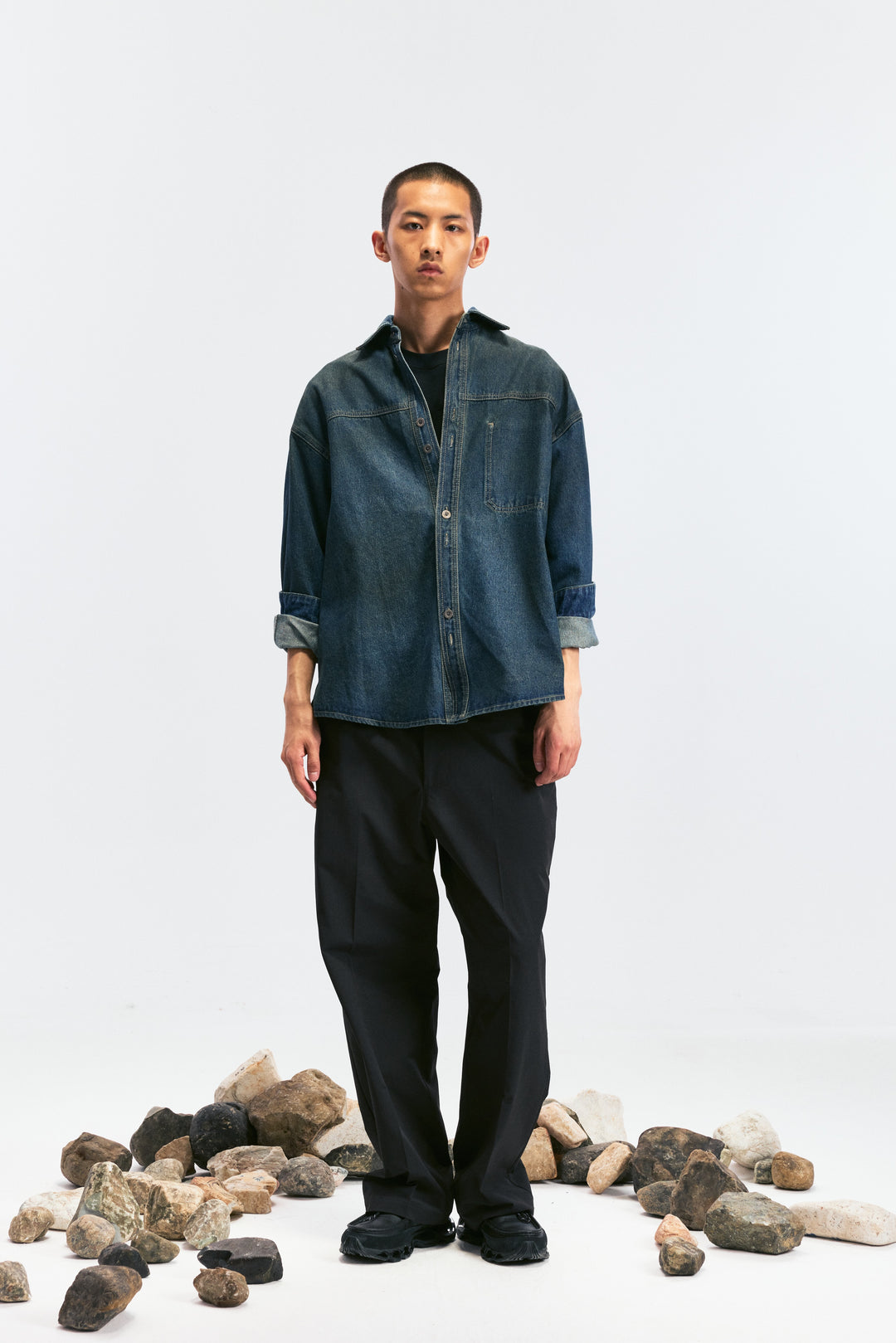 Heavy Wash Denim Shirt