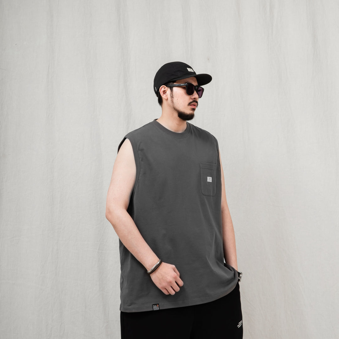 Sleeveless Pocket Tee