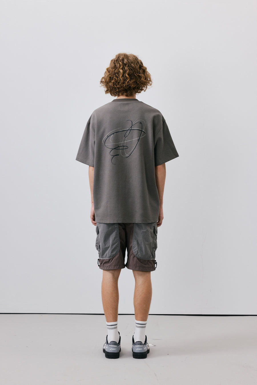 Coil Letter Print Pique Tee