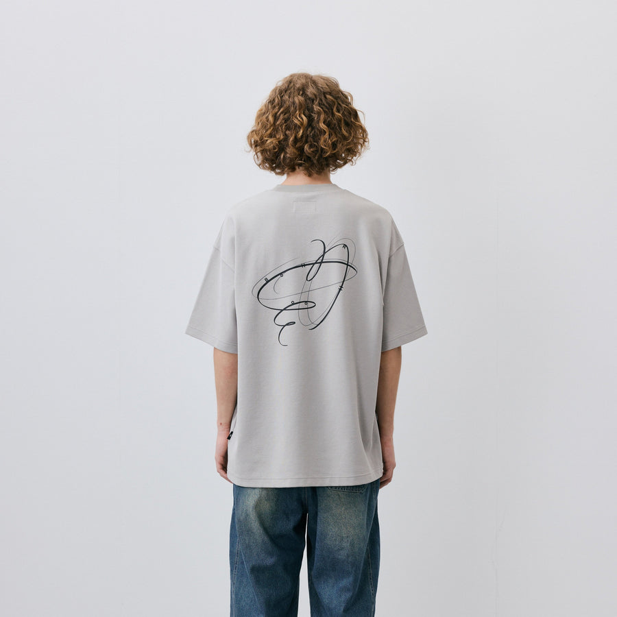 Coil Letter Print Pique Tee