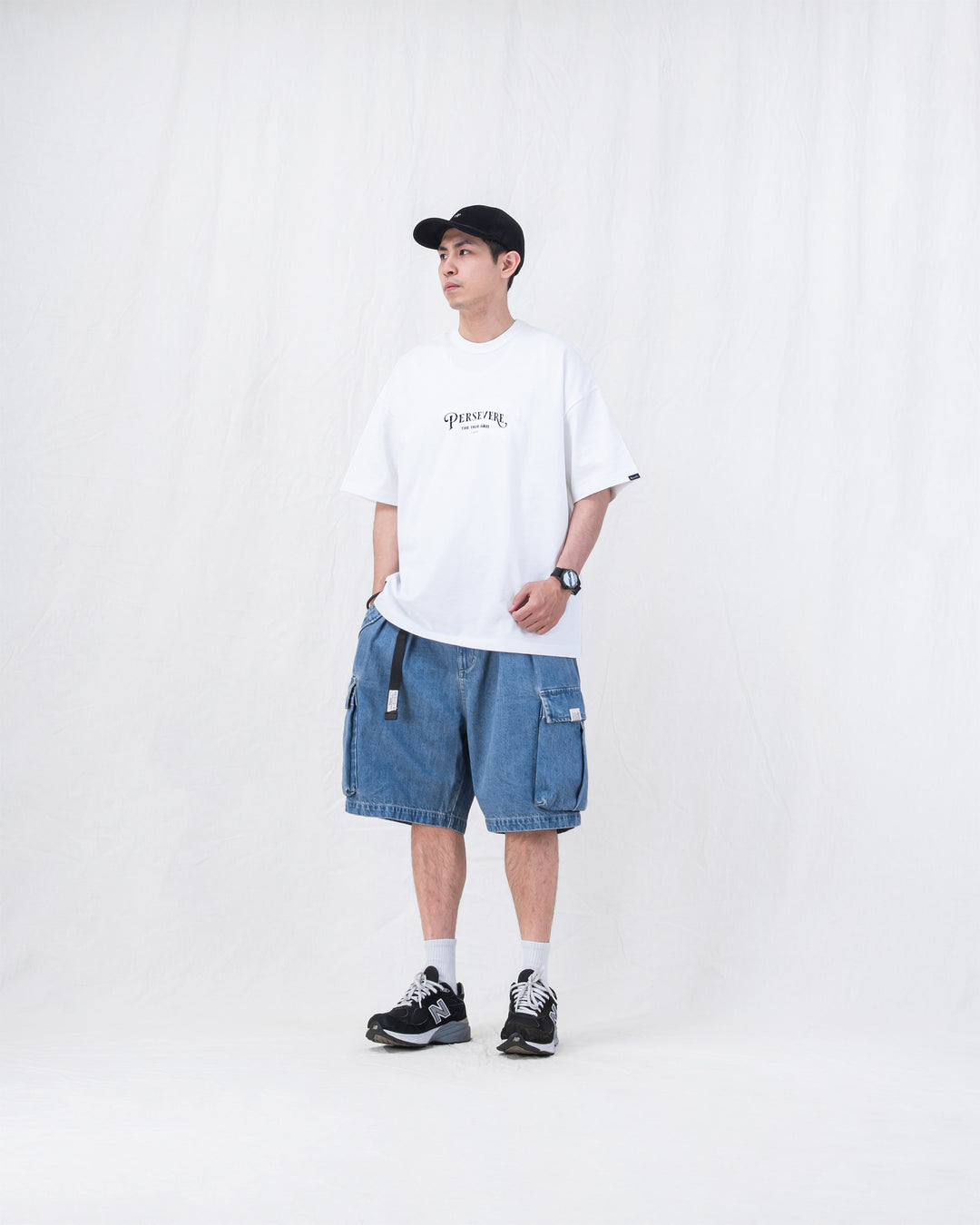 Double Pleat Cargo Shorts