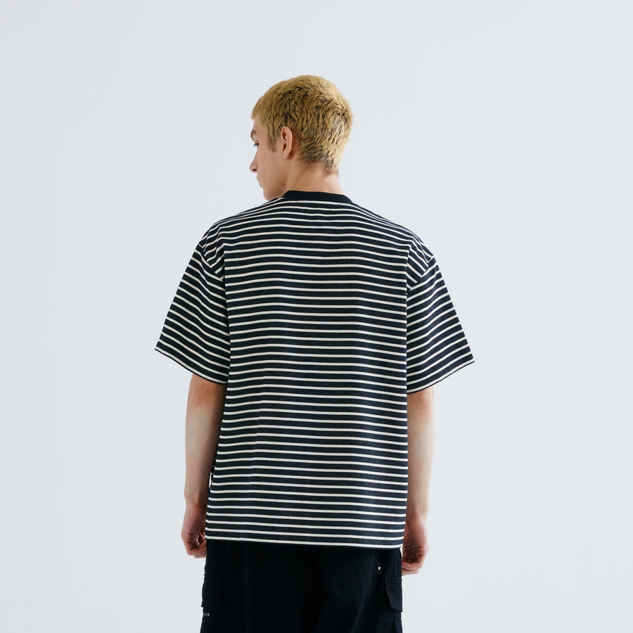 BHR813 Cut & Sewn Knit Stripe Tee