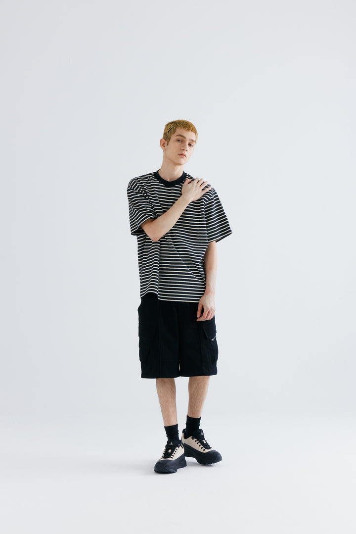 BHR813 Cut & Sewn Knit Stripe Tee