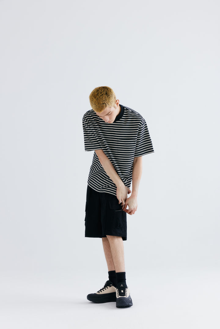 BHR813 Cut & Sewn Knit Stripe Tee