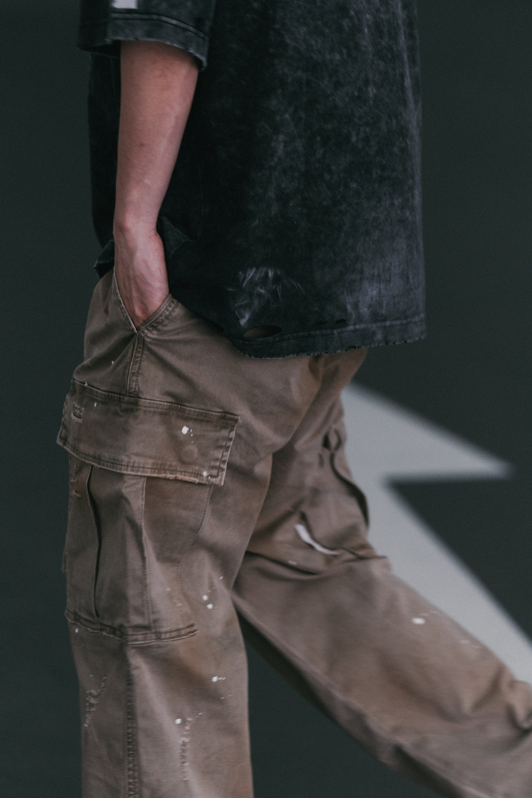 Heavy Dirty Wash Cargo Pants【M24-18】