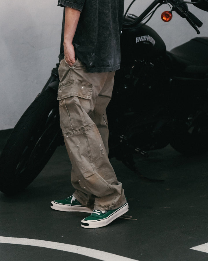 Heavy Dirty Wash Cargo Pants【M24-18】