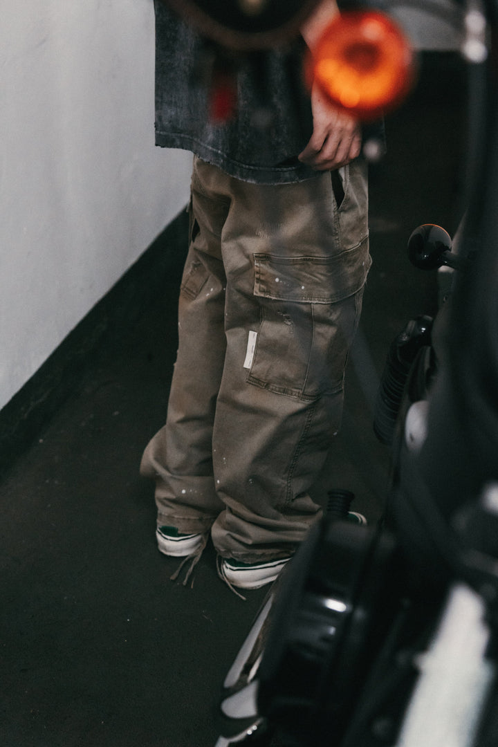 Heavy Dirty Wash Cargo Pants【M24-18】