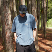 T3024 Washed Logo Pocket Tee