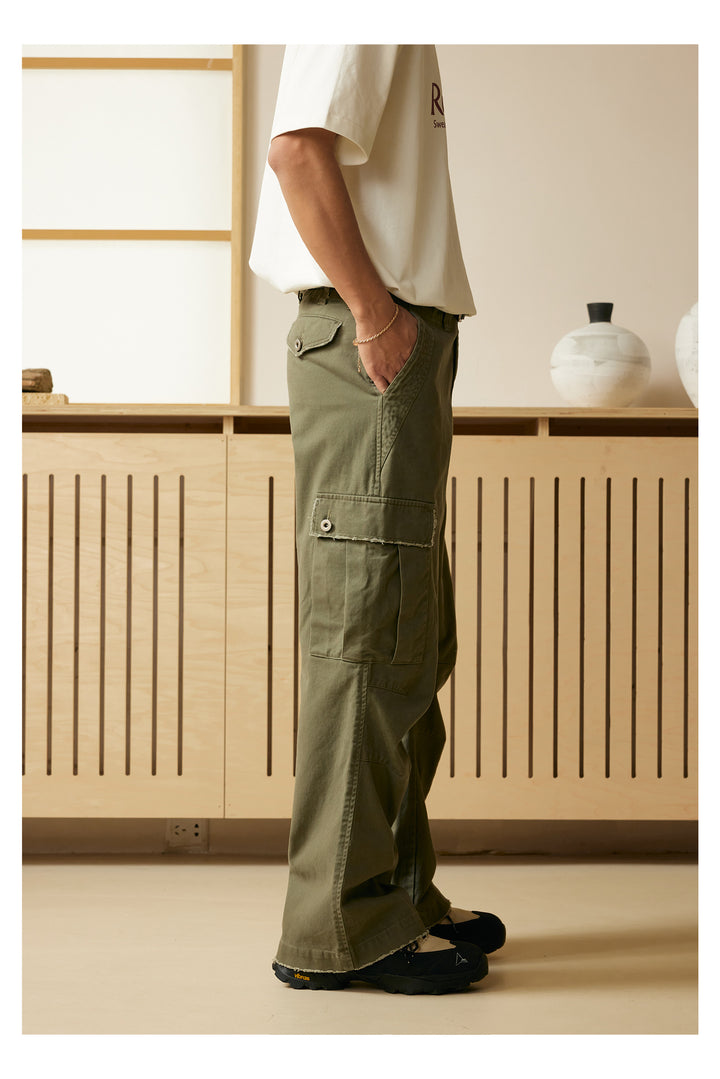 Straight Cut Cargo Pants