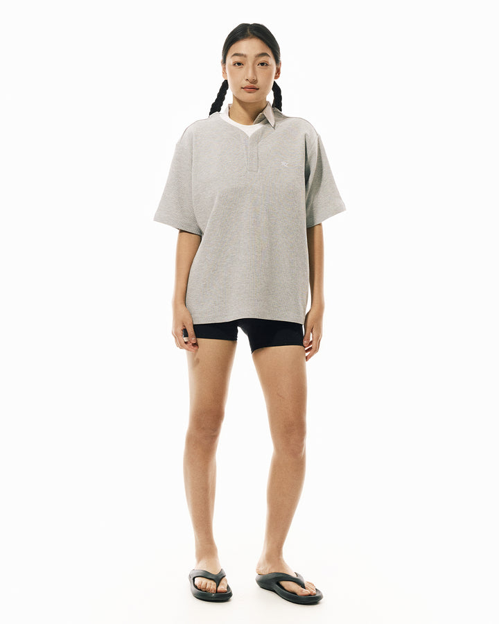 Waffle Double Collar Tee