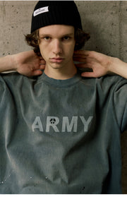 Peace Army Washed Distress Tee