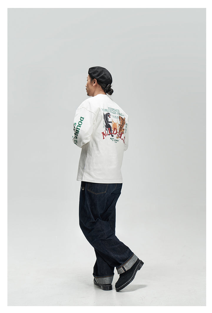 Double Swallow LS Print Tee