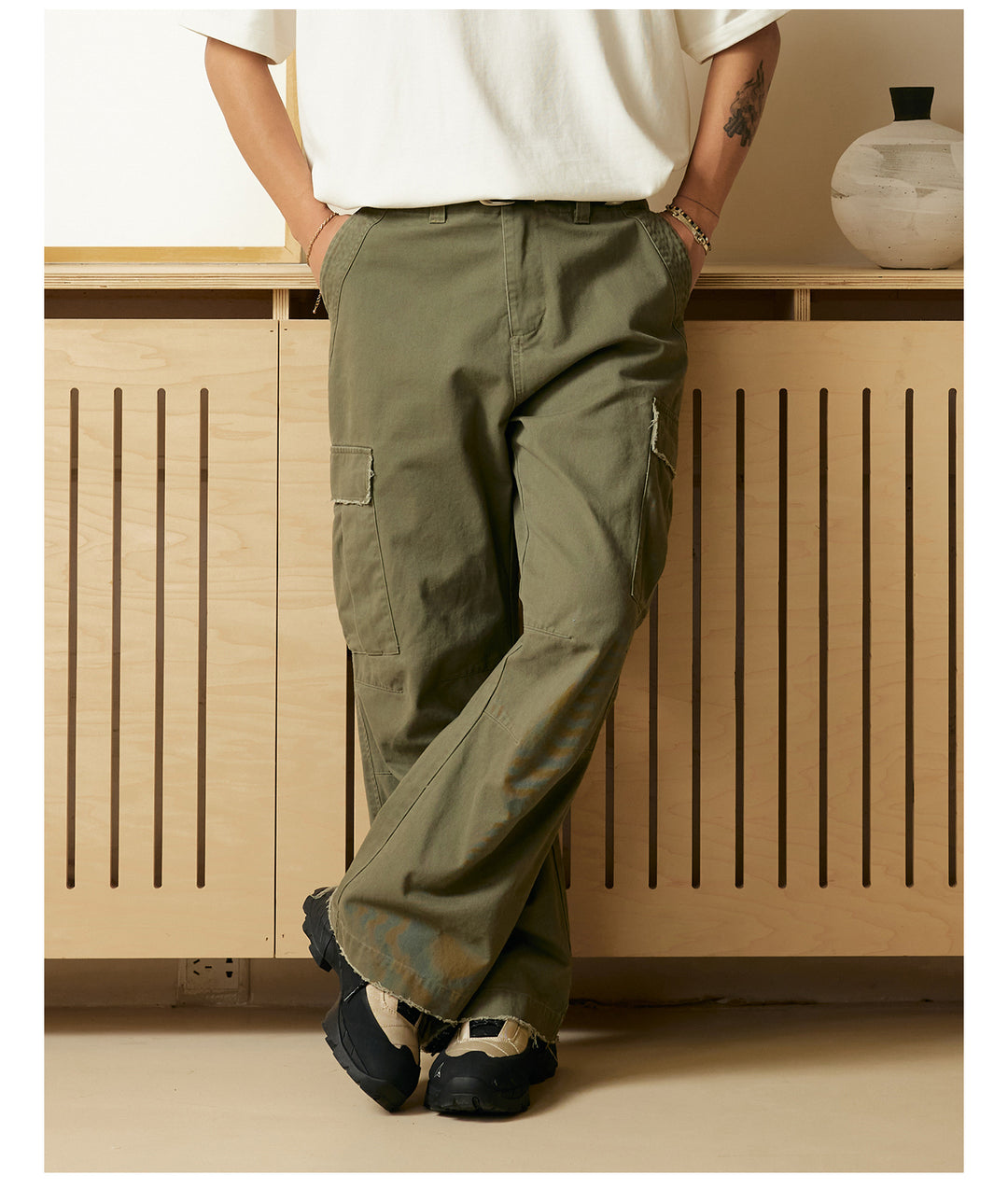 Straight Cut Cargo Pants