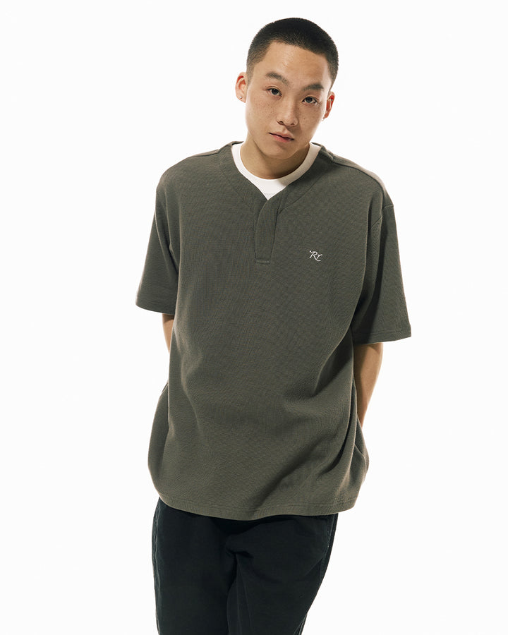 Waffle Double Collar Tee