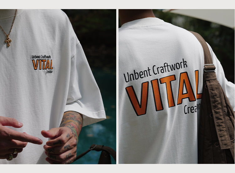 Embroidery Slogan Tee