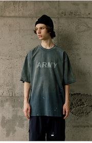 Peace Army Washed Distress Tee