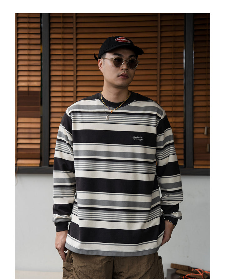 Long Sleeve Gradient Stripe Tee