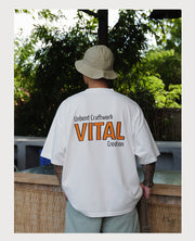 Embroidery Slogan Tee
