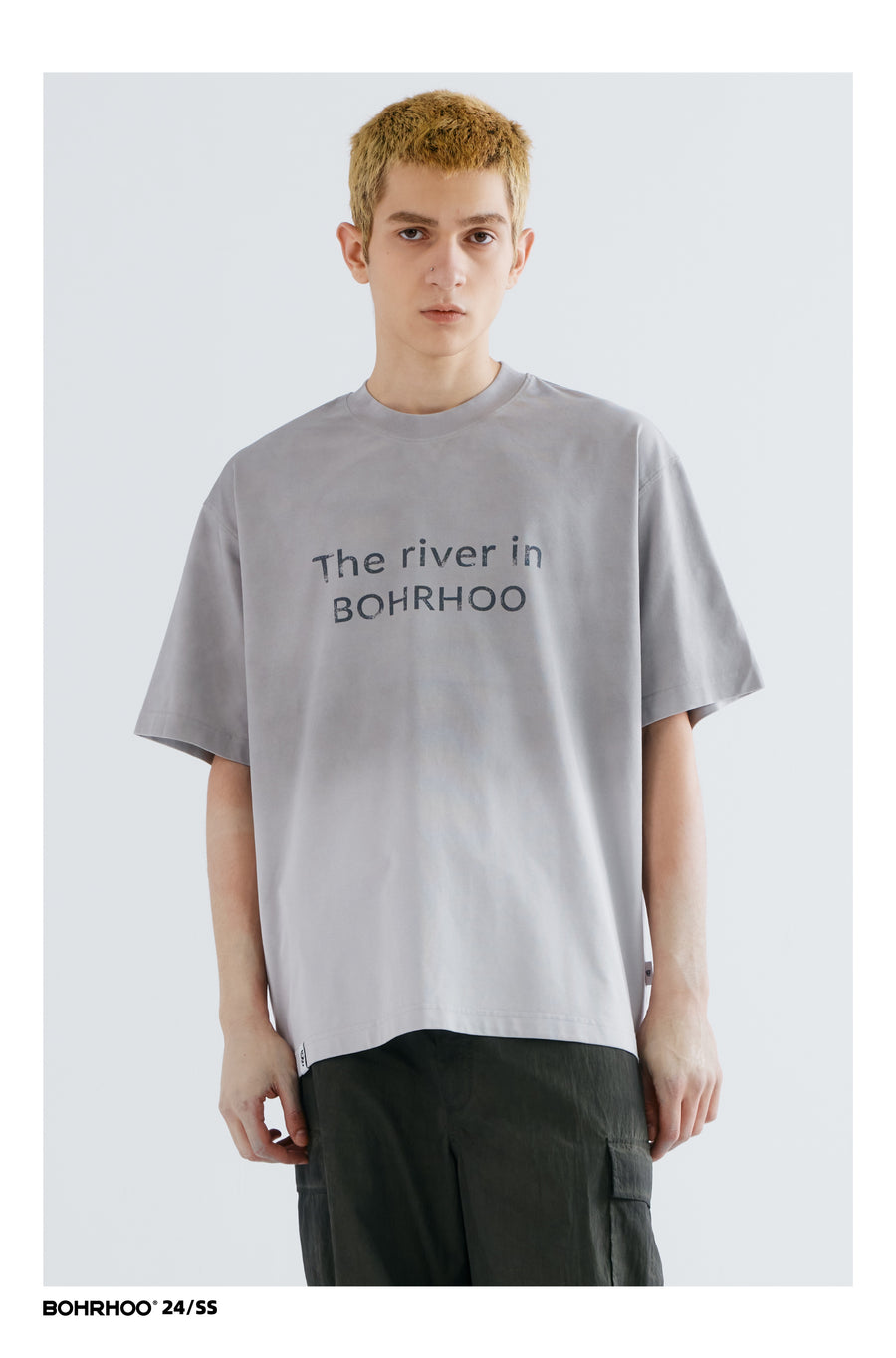 Gradient Dye Slogan Tee