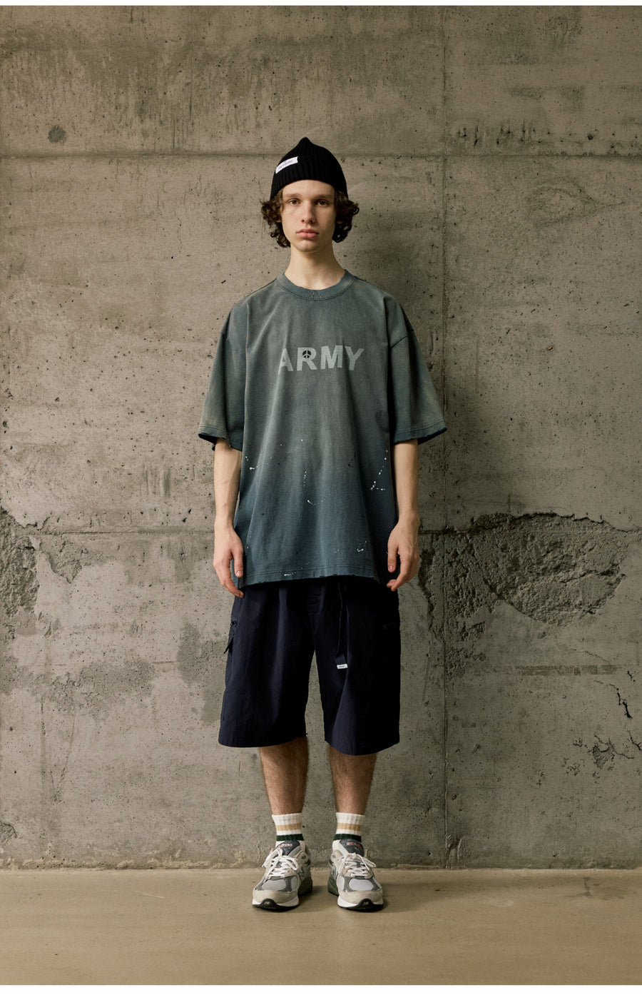 Peace Army Washed Distress Tee