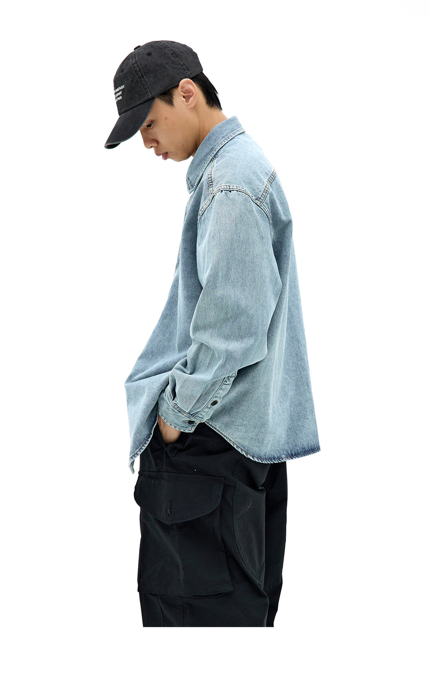 WASHED DENIM BIG SHIRT