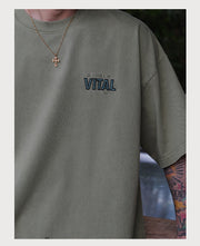 Embroidery Slogan Tee