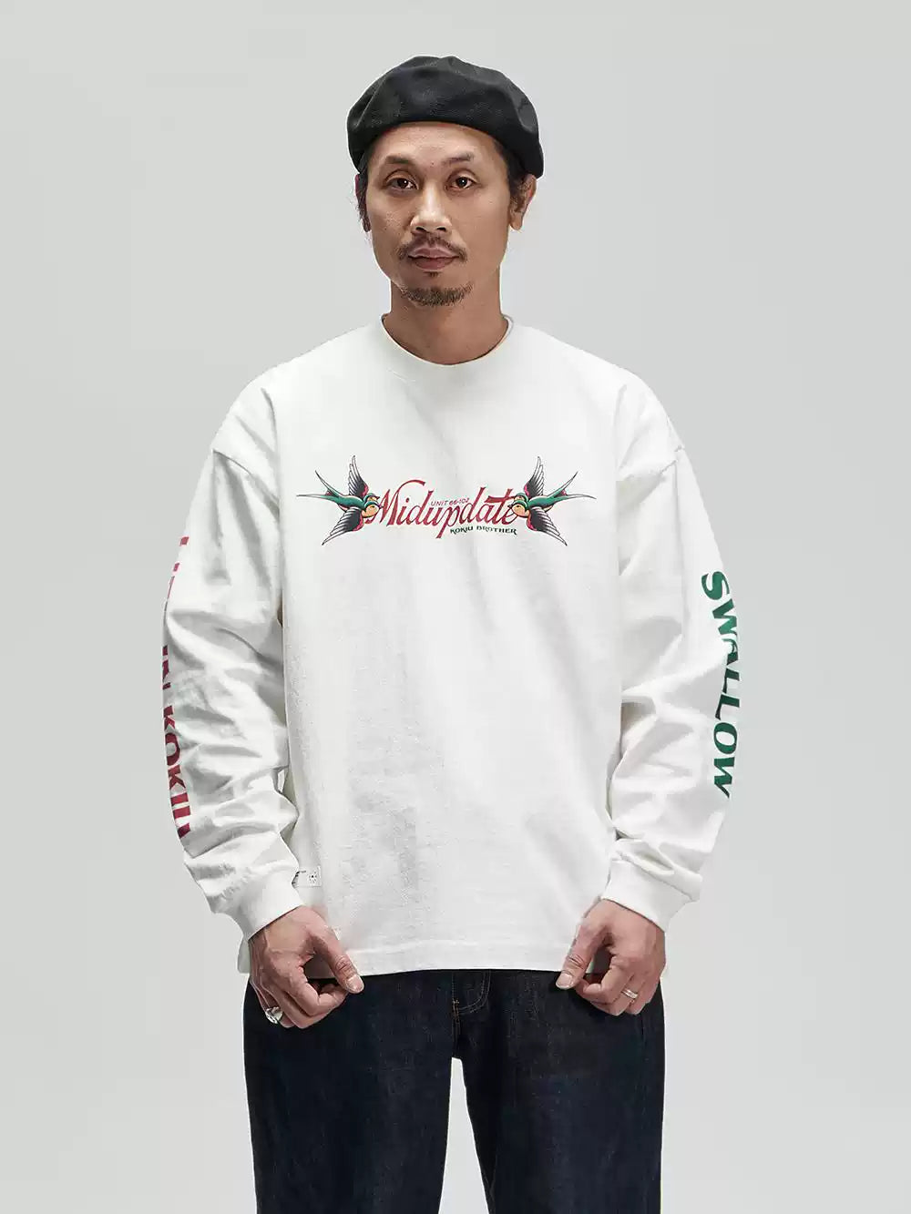 Double Swallow LS Print Tee