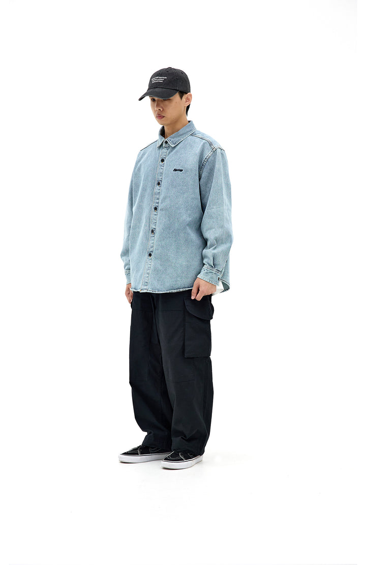 WASHED DENIM BIG SHIRT