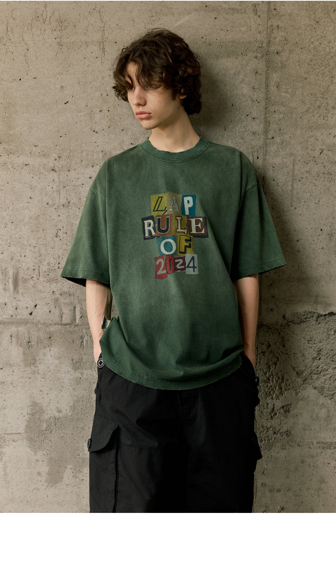 "Rule of 2024" Distress Washed Tee