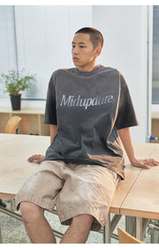 MU 172 Washed Slogan Distress Tee