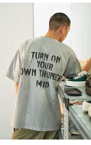 MU167 Mud wash Print Tee