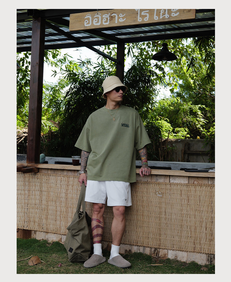 Embroidery Slogan Tee