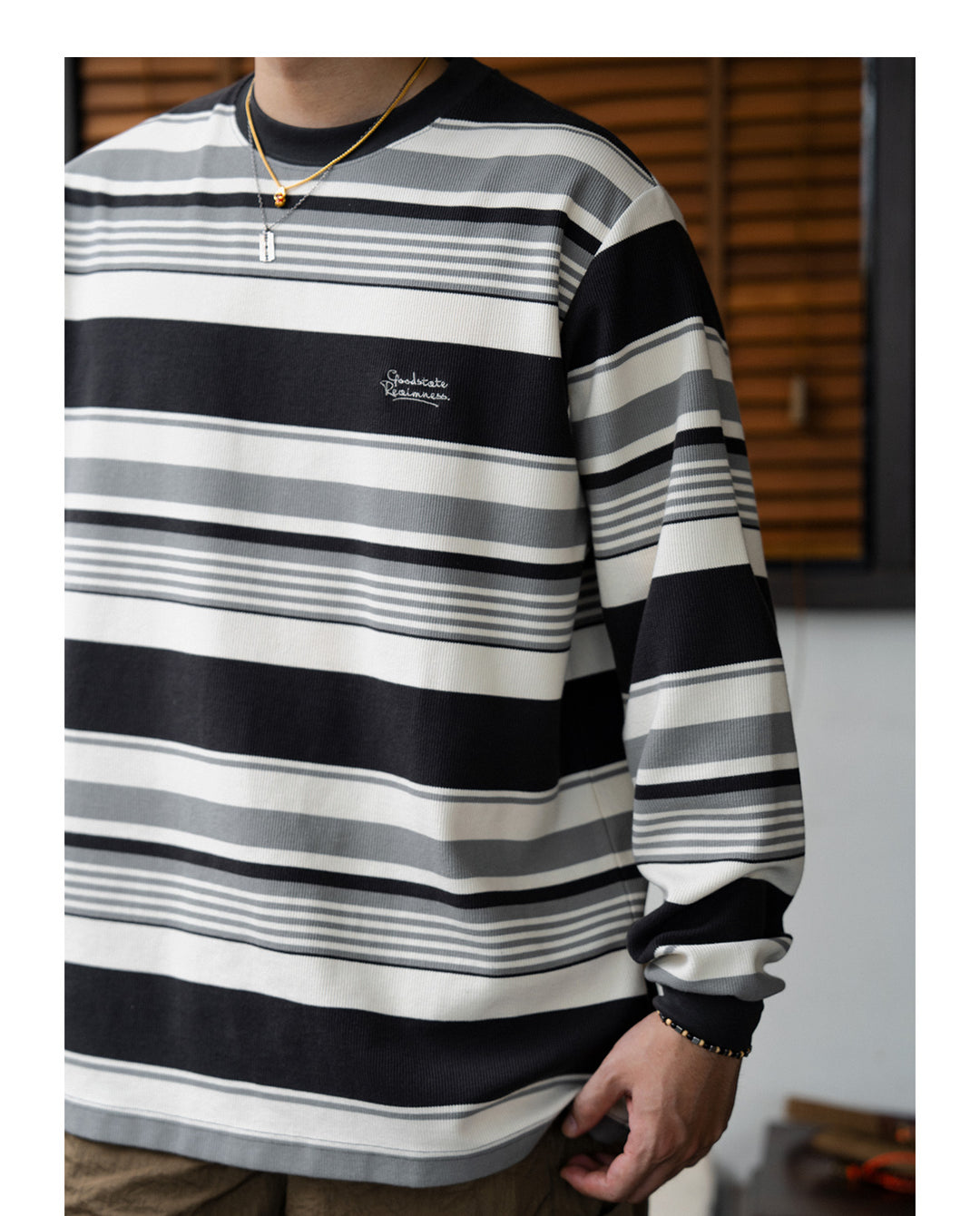 Long Sleeve Gradient Stripe Tee