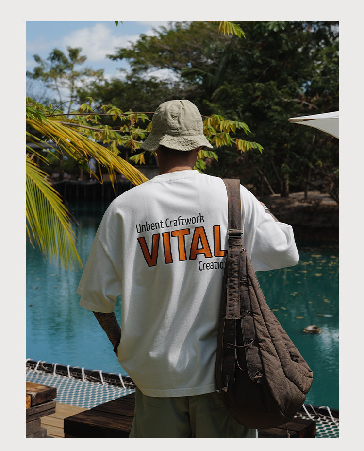 Embroidery Slogan Tee