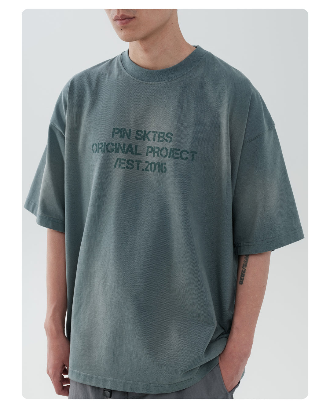 Washed Slogan Tee