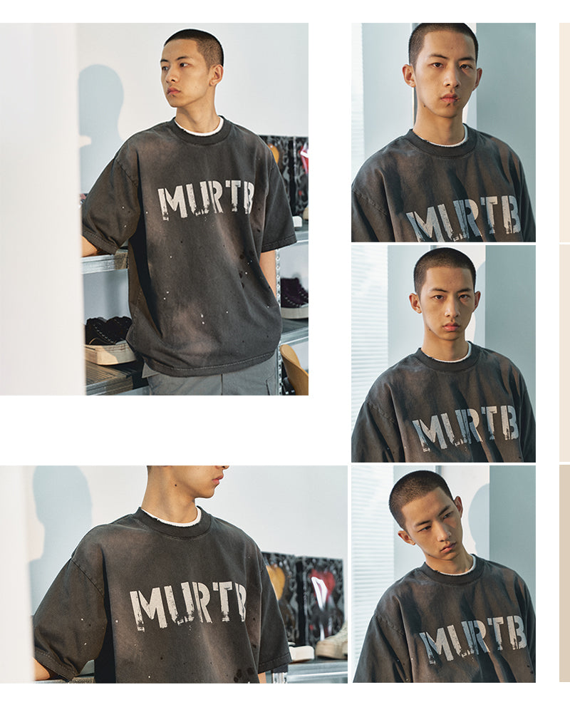 MU167 Mud wash Print Tee