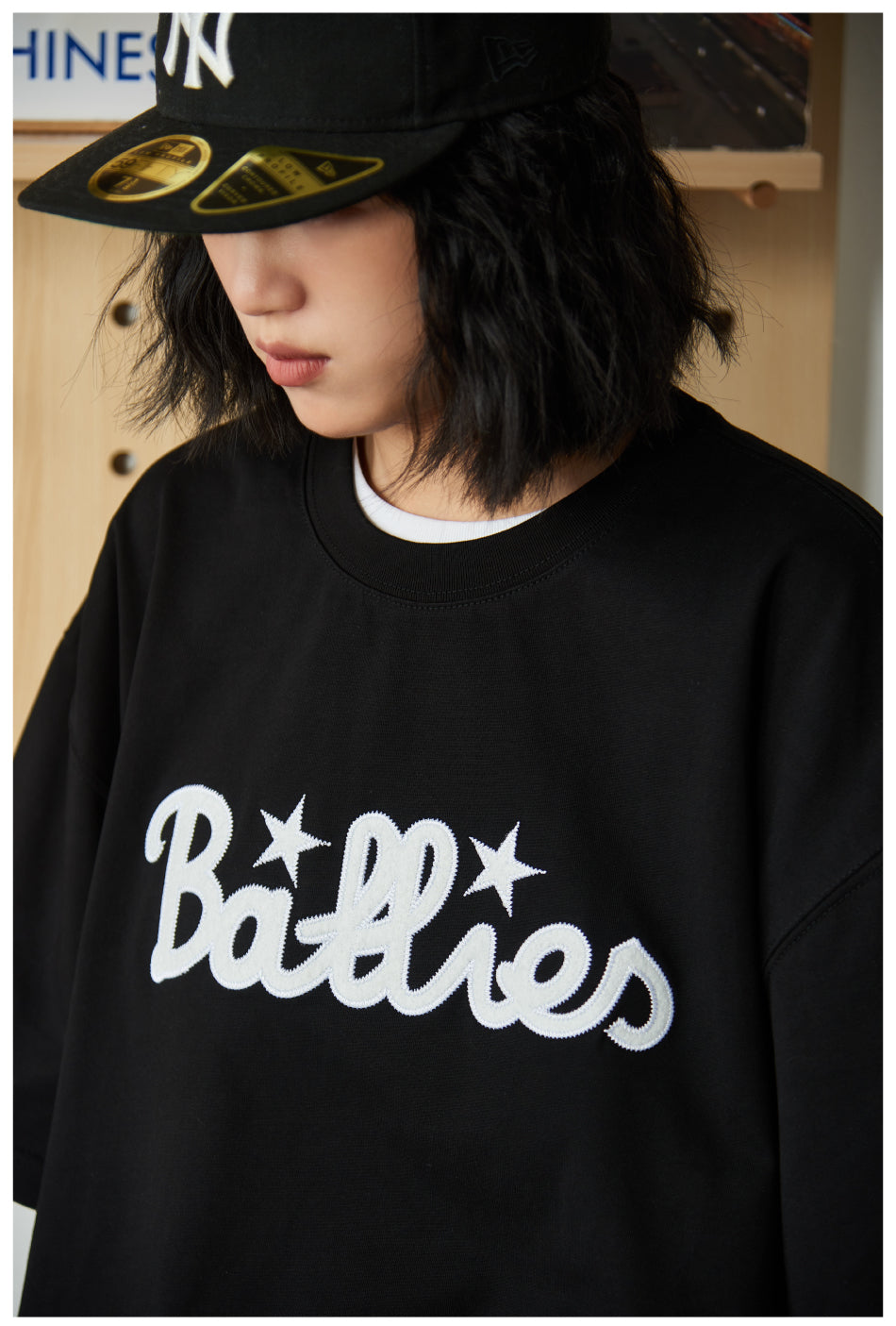 "Battles" Embroidered Logo Tee