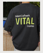 Embroidery Slogan Tee