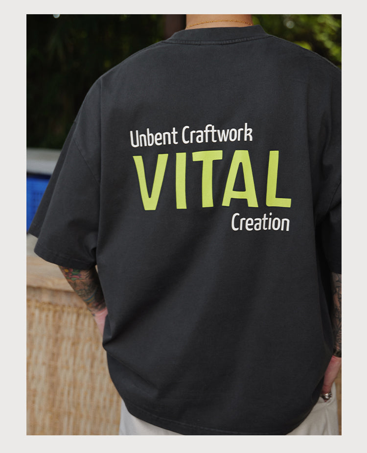 Embroidery Slogan Tee