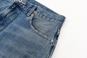 14.0oz Straight Washed Denim Jeans