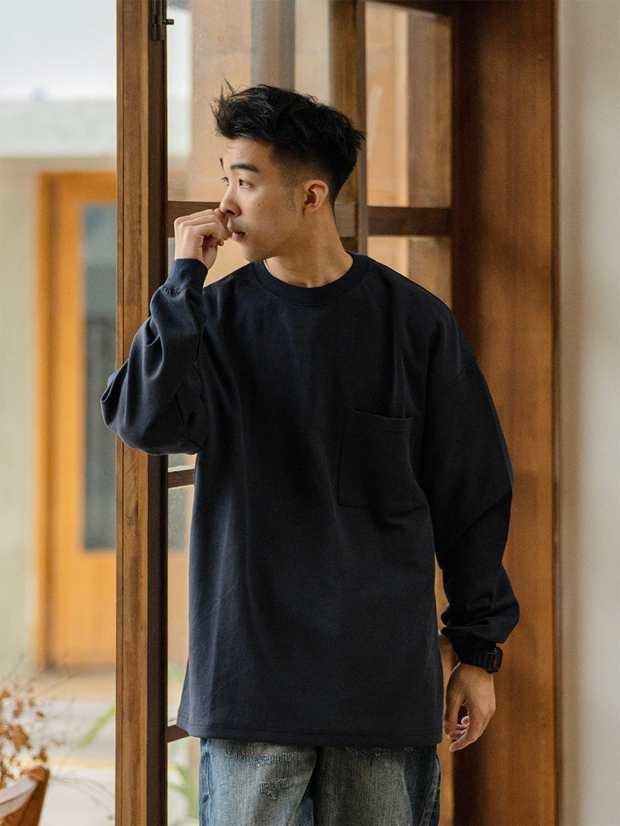 Space cotton LS Pocket Tee