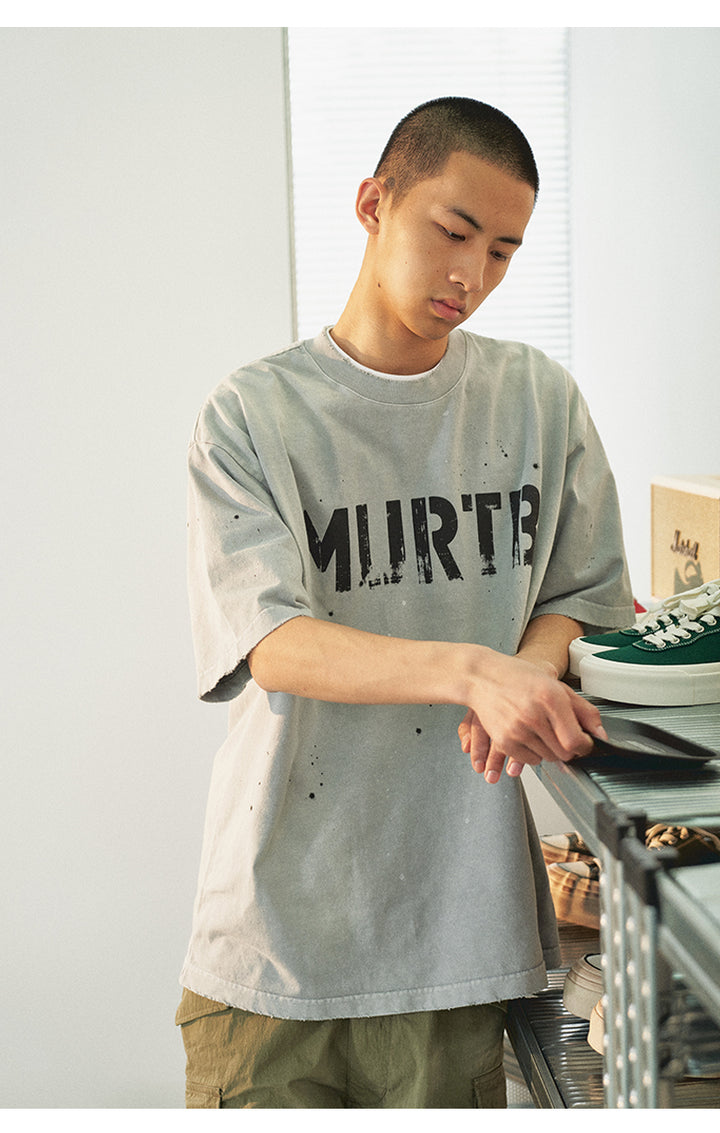 MU167 Mud wash Print Tee