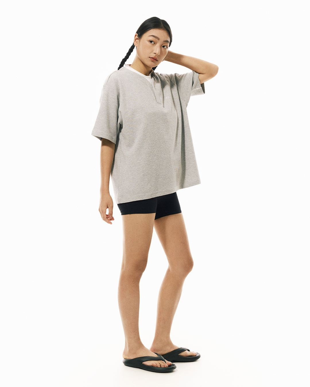 Waffle Double Collar Tee